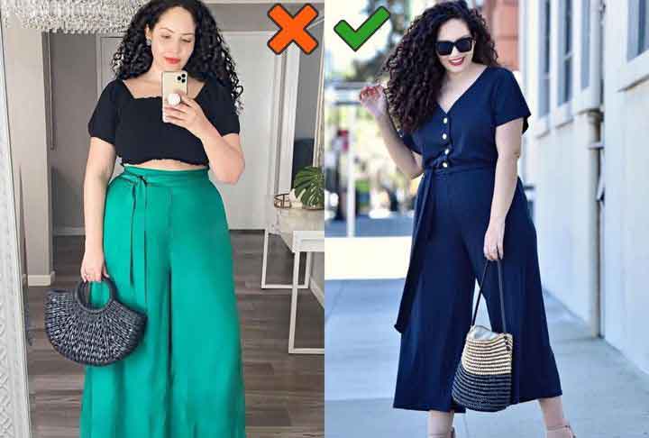 How To Look Skinny For Plus-Size Women-①The same color system or similar color system is the main one. and the contrasting color with sharp contrast is rejected