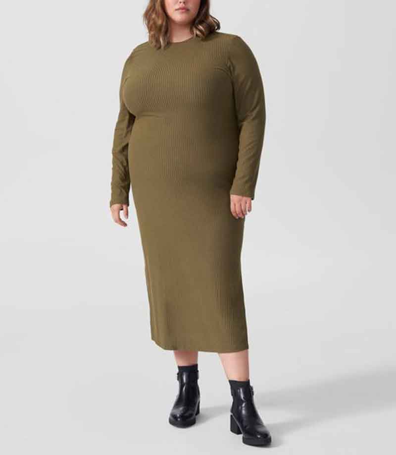 How To Become An Elegant Lady With Plus Size Fall Outfits-Knit dresses