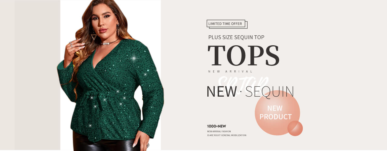 Plus Size Sequin Top - Shop Fashion Tops Now